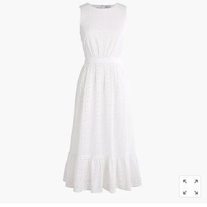 Jcrew white midi dress